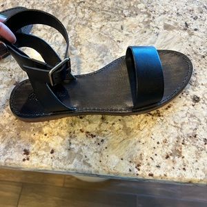 Madewell black leather sandals size 8